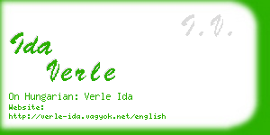 ida verle business card